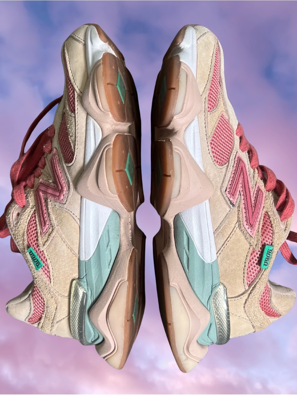 New Balance Pink Tan Chunky Sneakers - Picture 4 of 9
